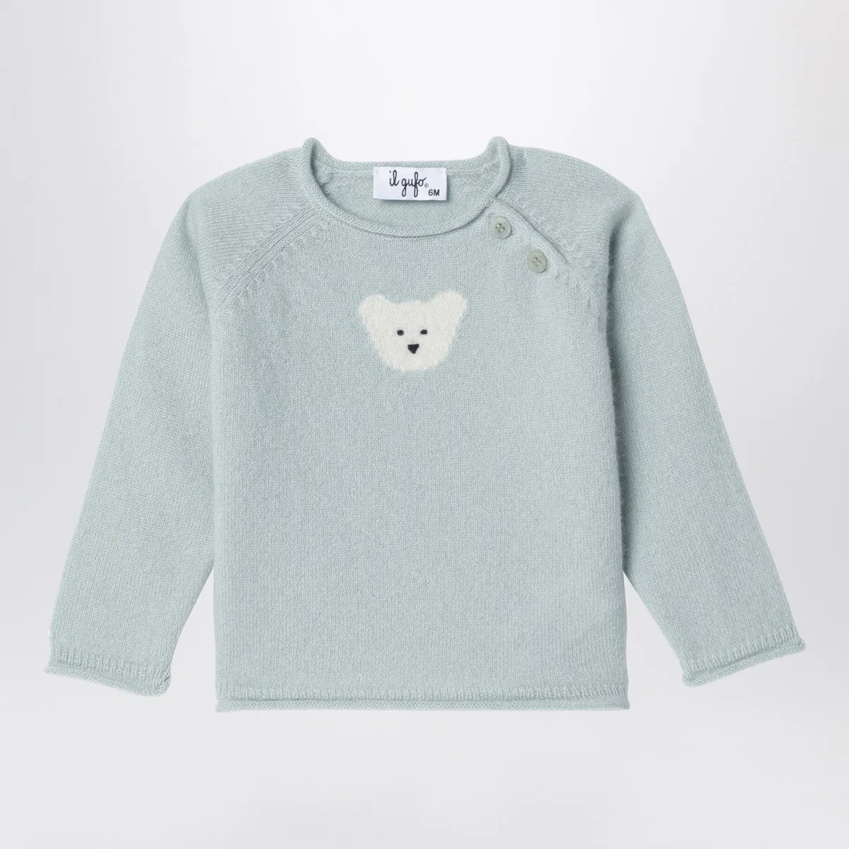 Il Gufo Light Green Wool Pullover