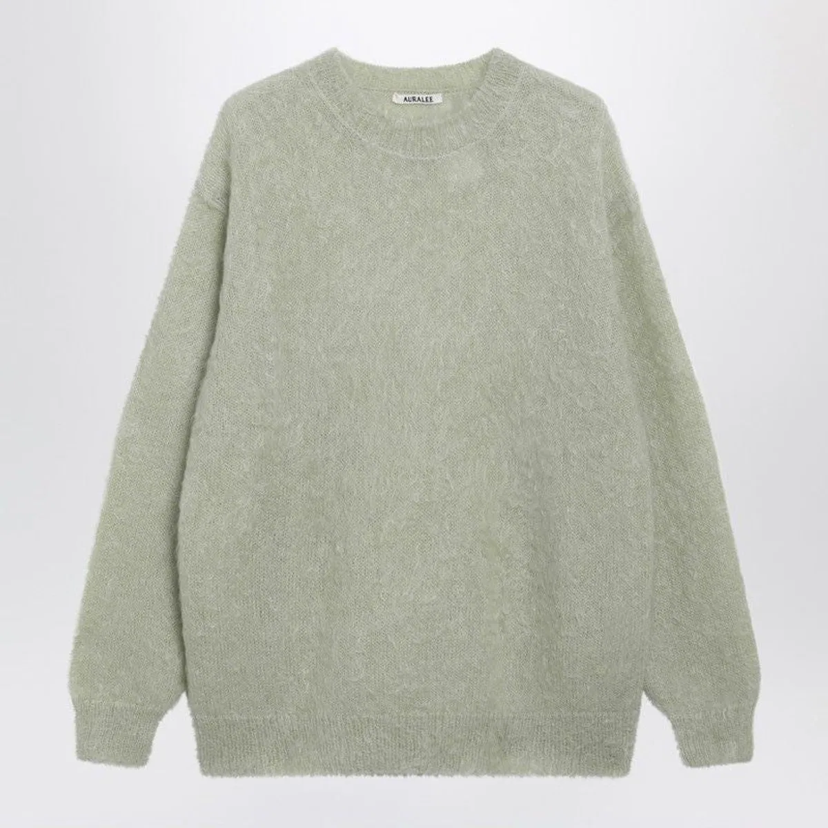 Auralee Light Green Brushed Mohairblend Sweater