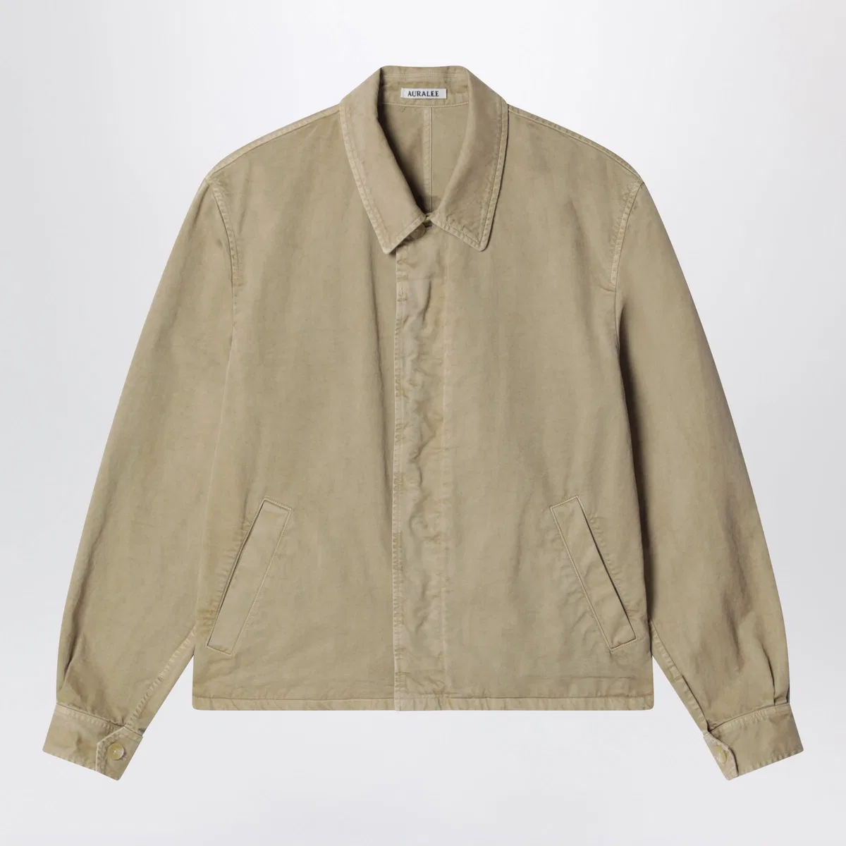 Auralee Garmentdyed Finx Chino Blouse In Beige C