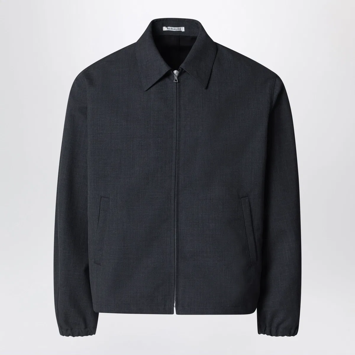 Auralee Anthracite Grey Wool Zipup Blouson