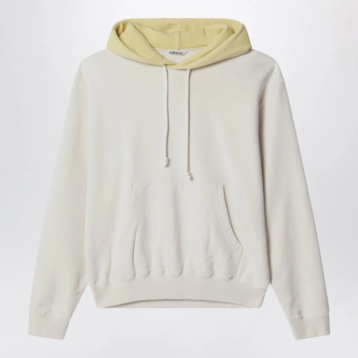 Auralee White/Light Yellow Cotton Sweatshirt