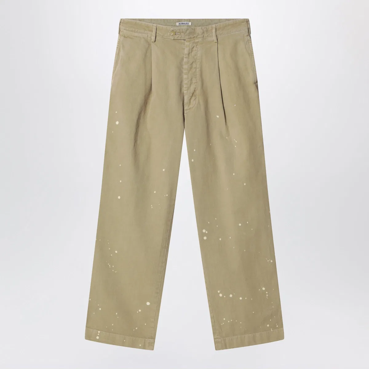 Auralee Beige Finx Cotton Chino Trousers