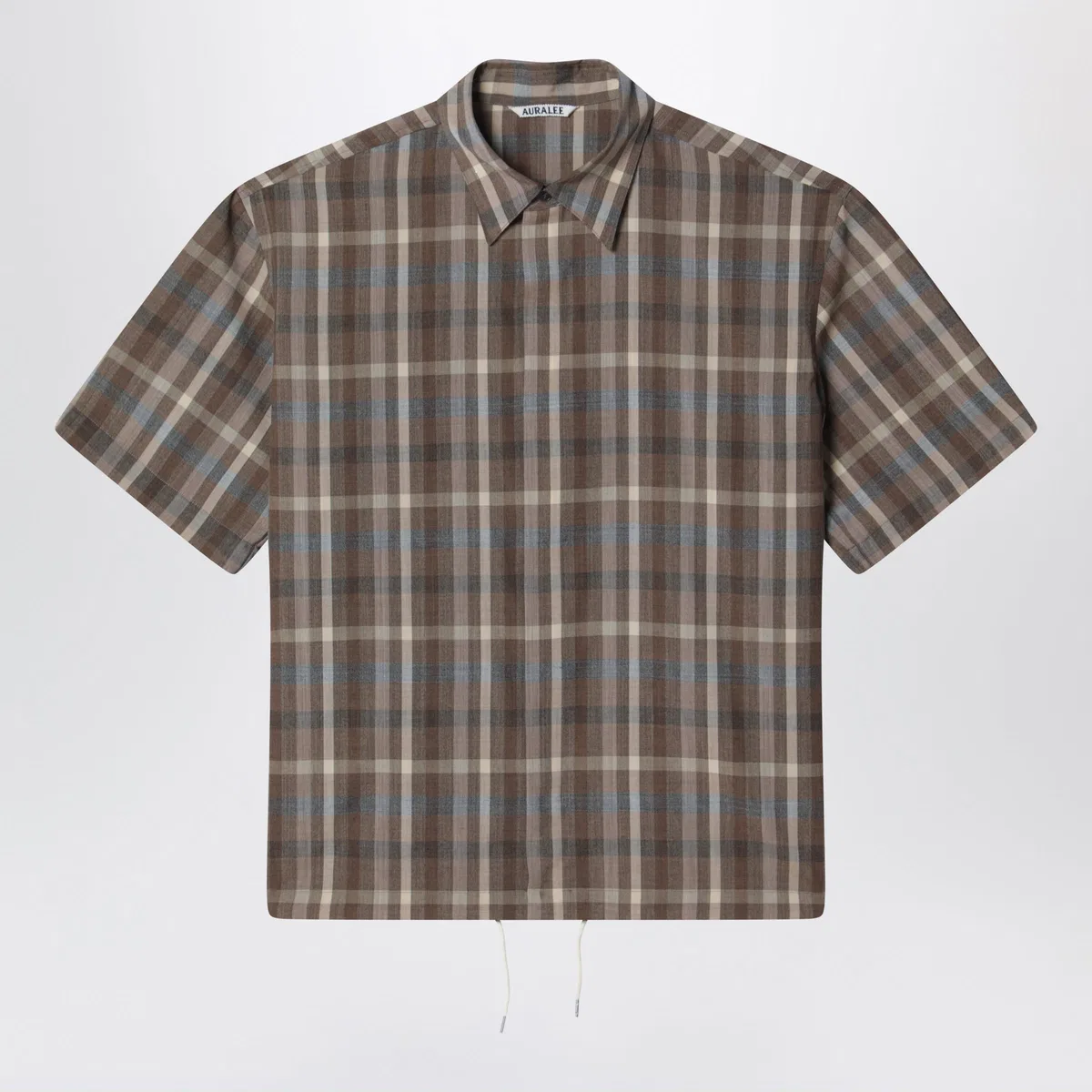 Auralee Shortsleeve Wool Check Shirt