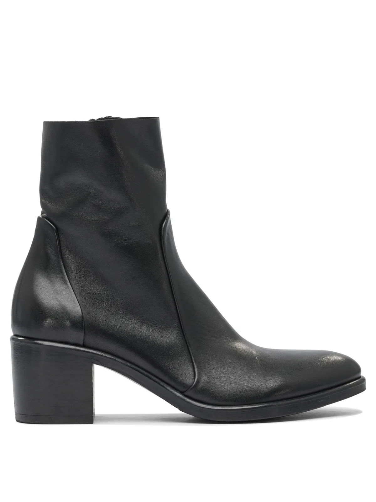 Strategia Black Rubber Ankle Boots