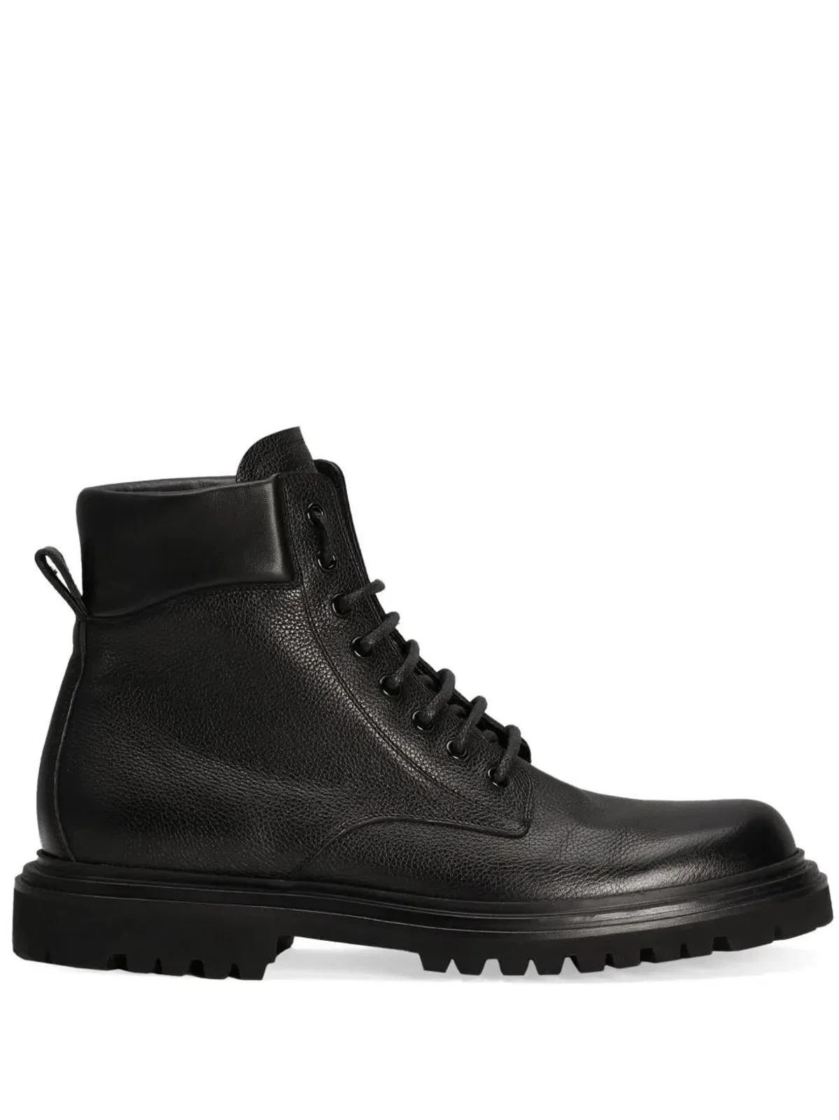 Dolce Gabbana Dolce & Gabbana Black Leather Flat Shoes