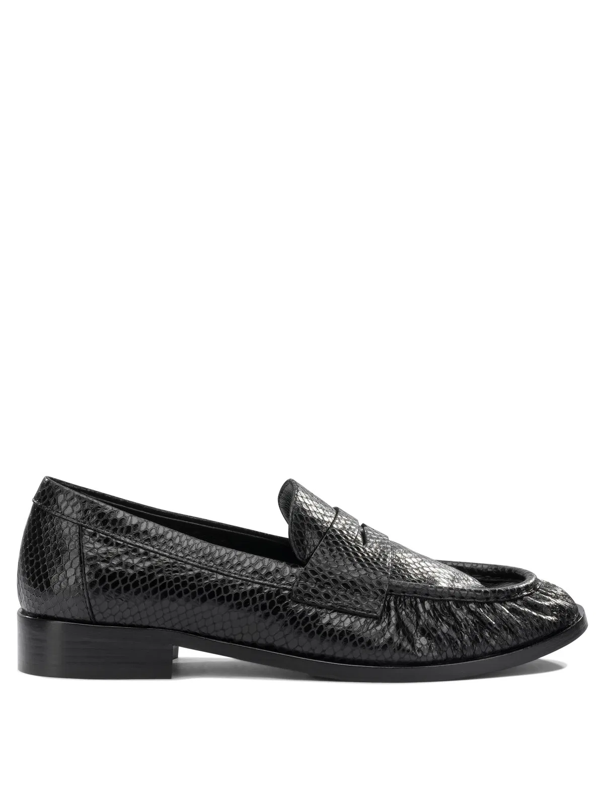 Strategia Leather Black Loafers