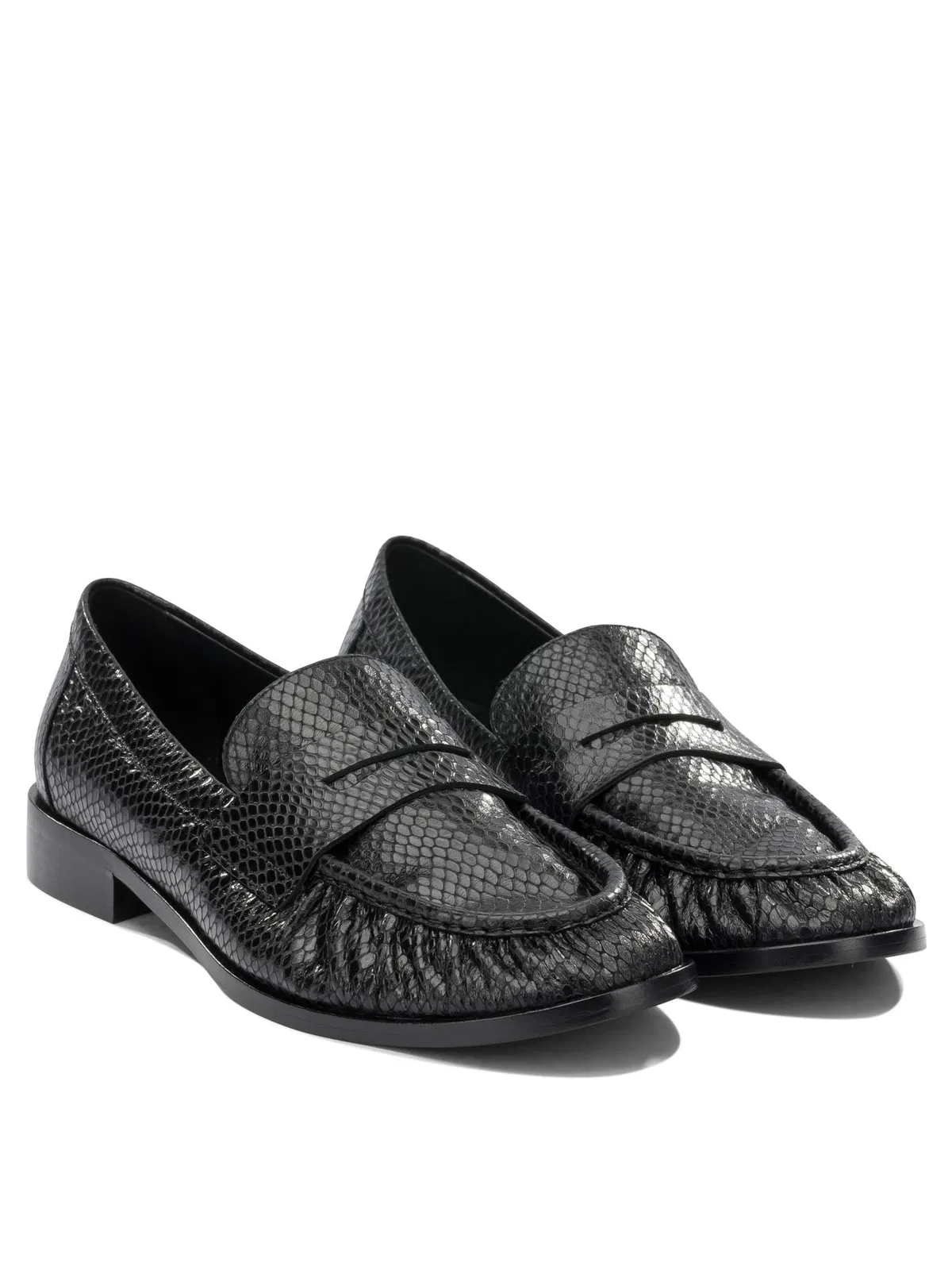 Strategia Leather Black Loafers