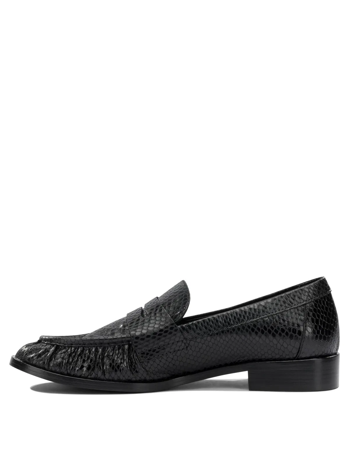 Strategia Leather Black Loafers
