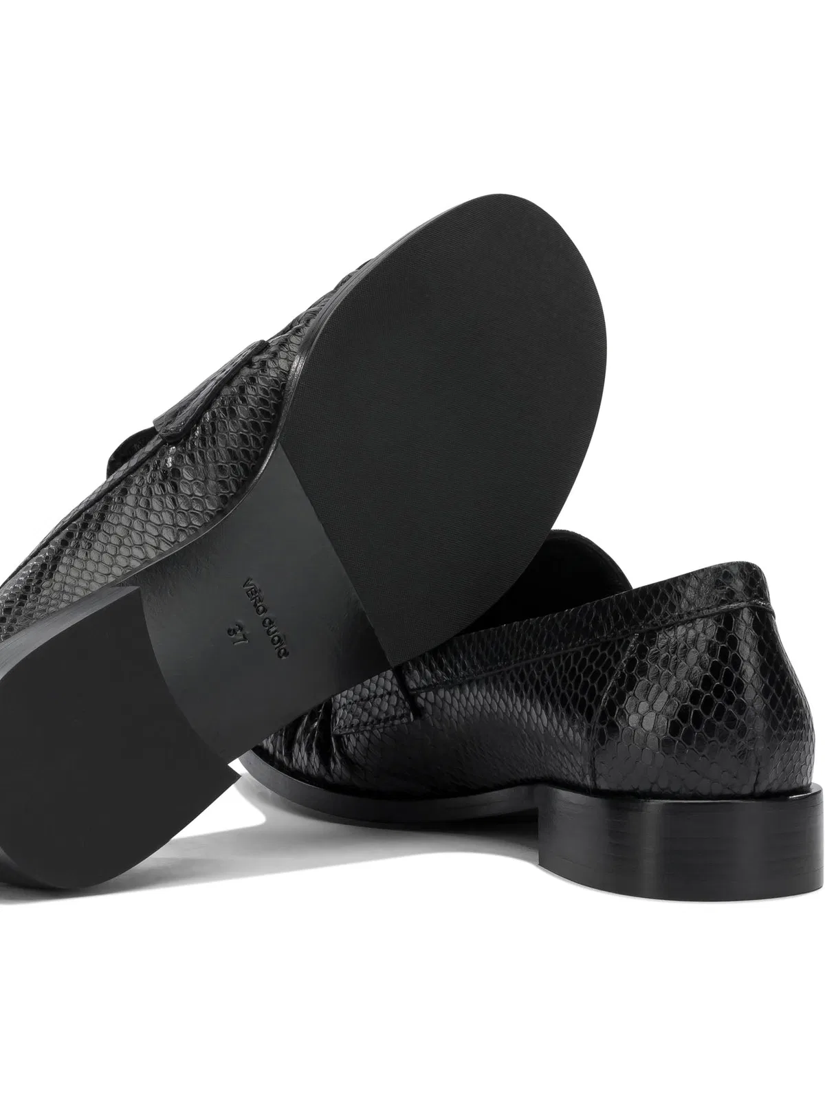 Strategia Leather Black Loafers