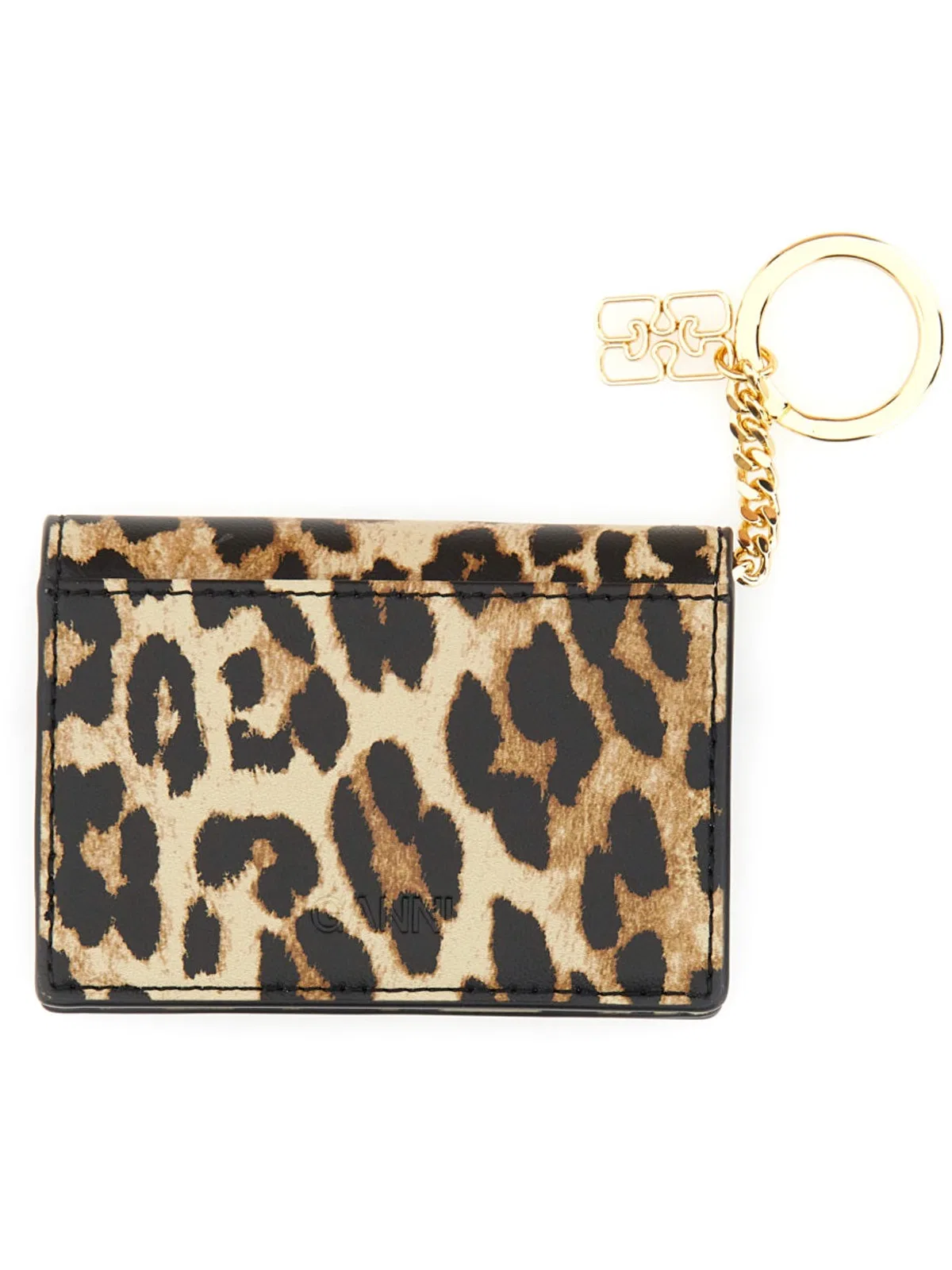 Ganni Bou Leopard Leather Wallet