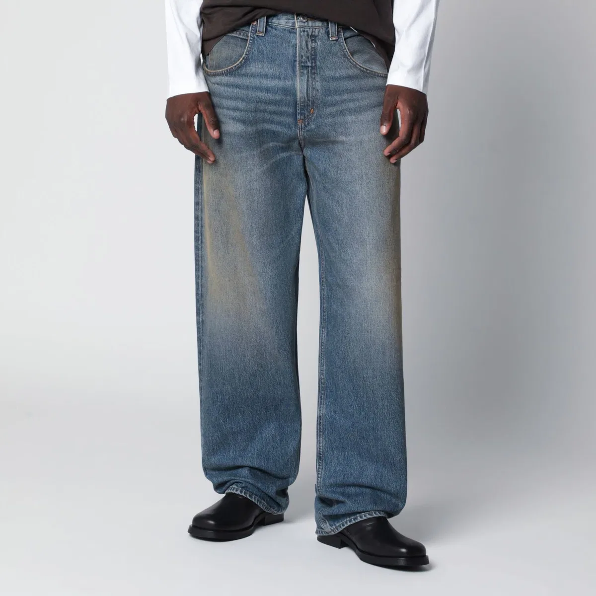 Agolde Fusion Jeans In Washed Indigo Denim