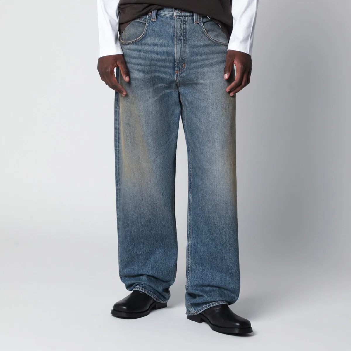 Agolde Fusion Jeans In Washed Indigo Denim