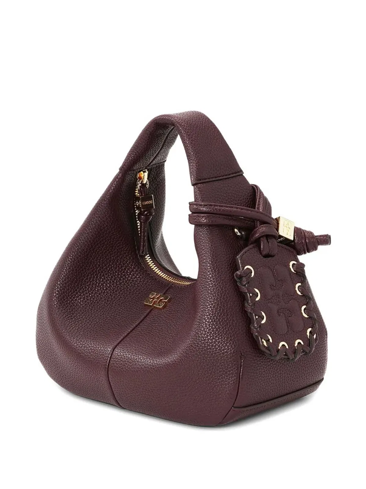 Ganni Mini Tote Bag In Textured Leather