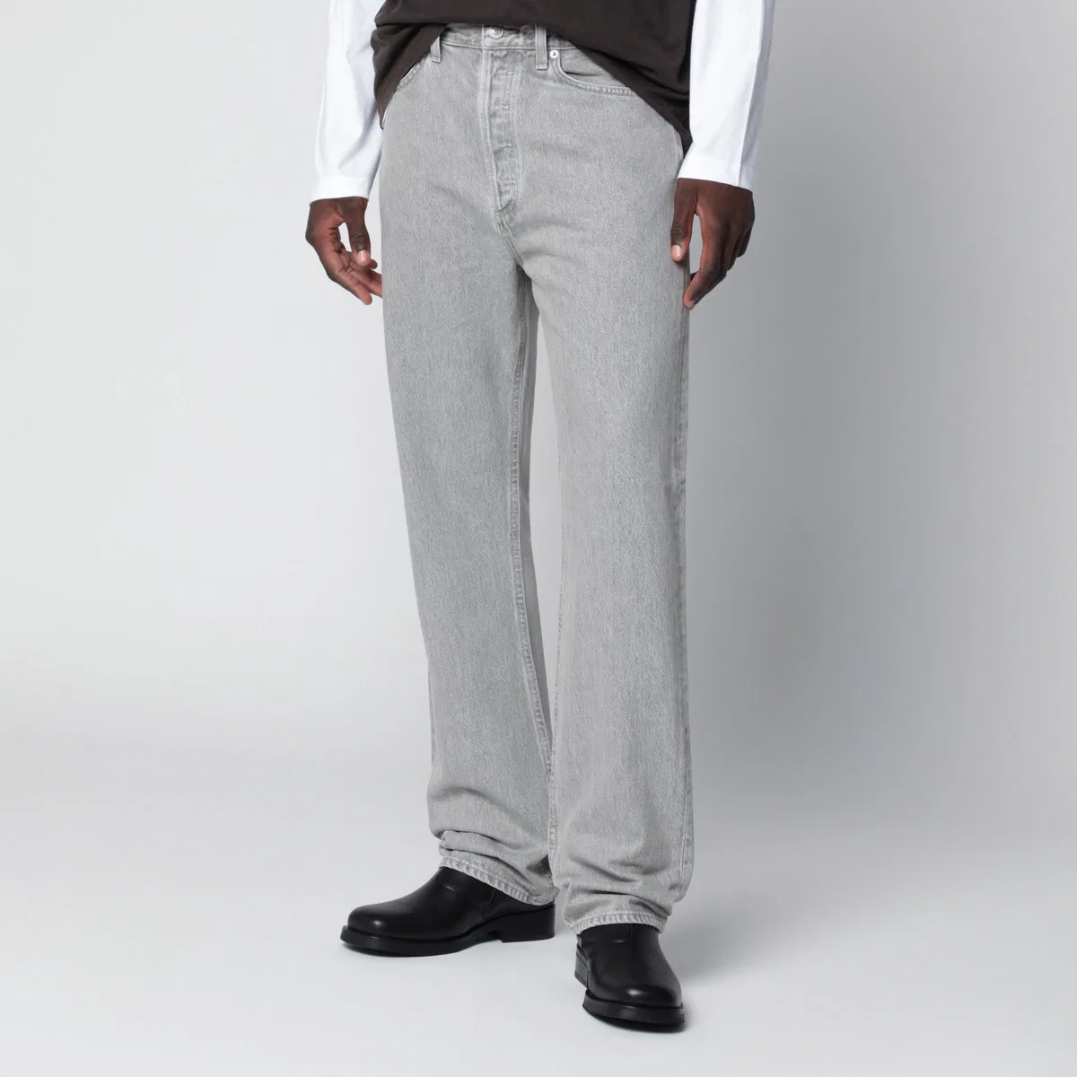 Agolde 90'S Jeans In Washed Grey Denim