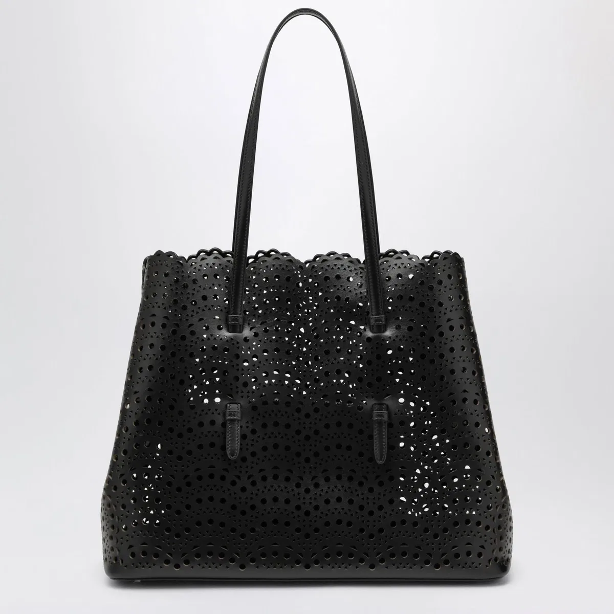 Alaïa Alaia Mina 37 Leather Tote Bag In Shiny 