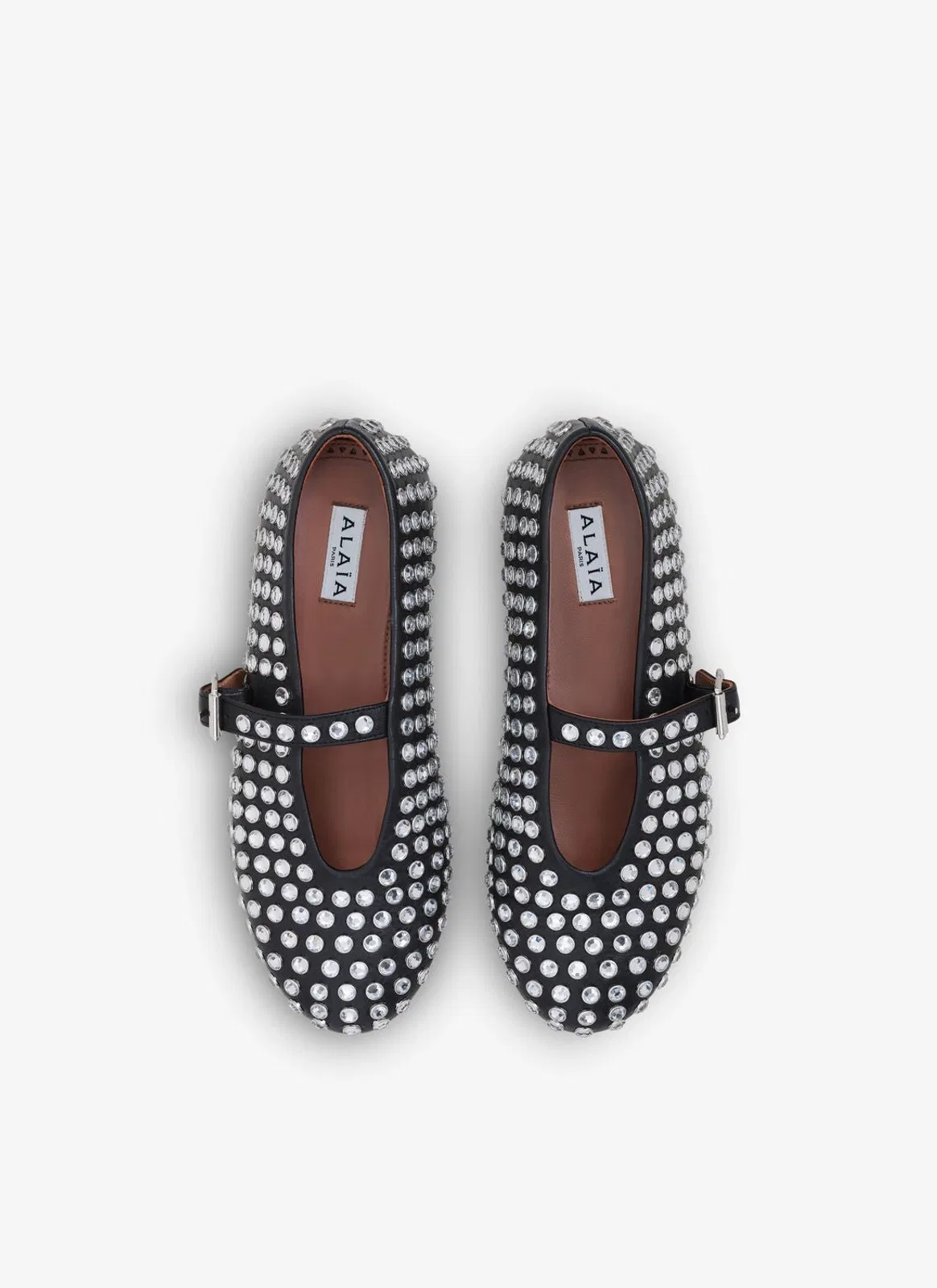 Alaïa Alaia Strass Lambskin Ballet Flats
