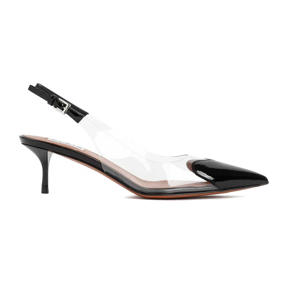 Alaïa Alaia Black Heart Mules In Patent Calfsk