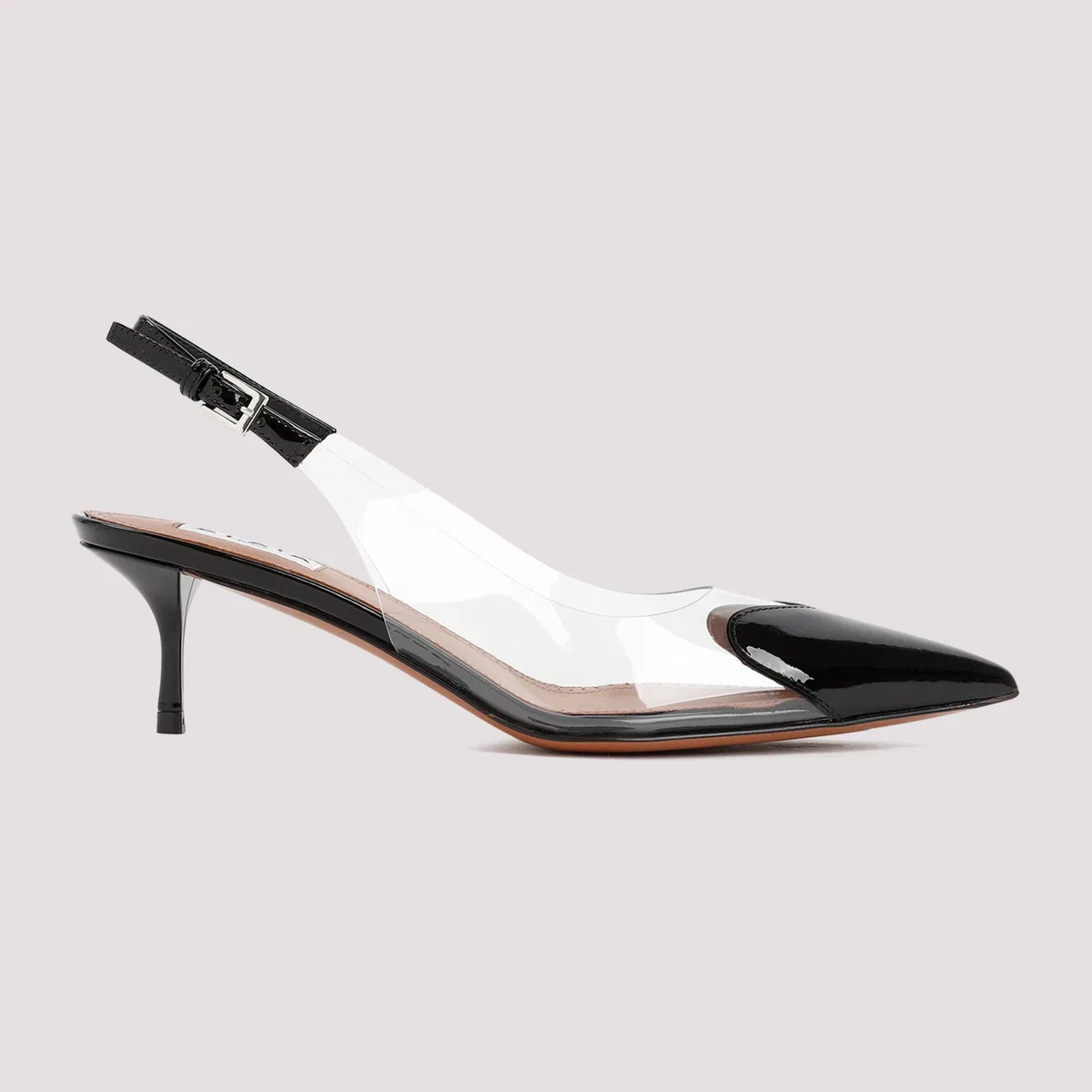 Alaïa Alaia Black Heart Mules In Patent Calfsk