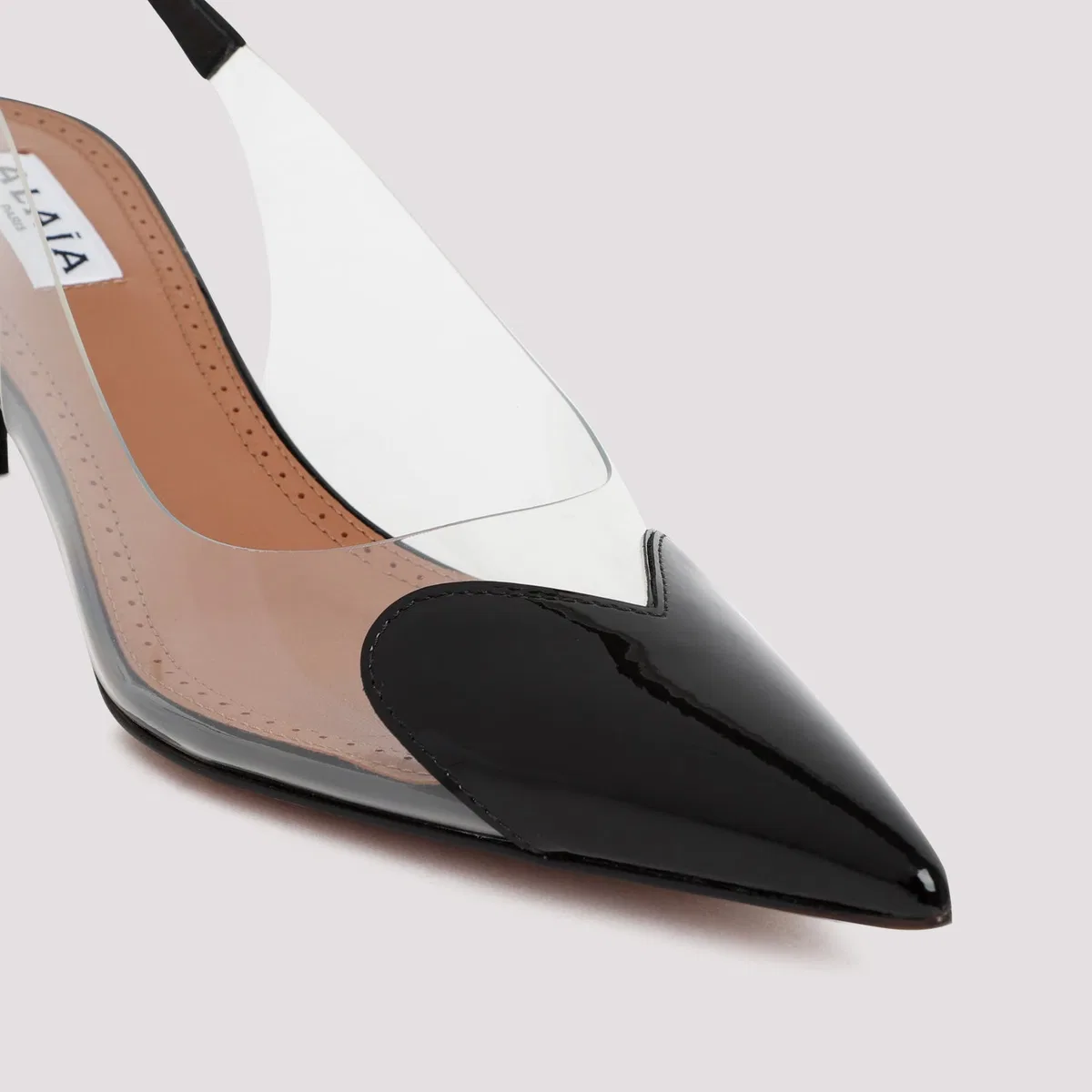 Alaïa Alaia Black Heart Mules In Patent Calfsk