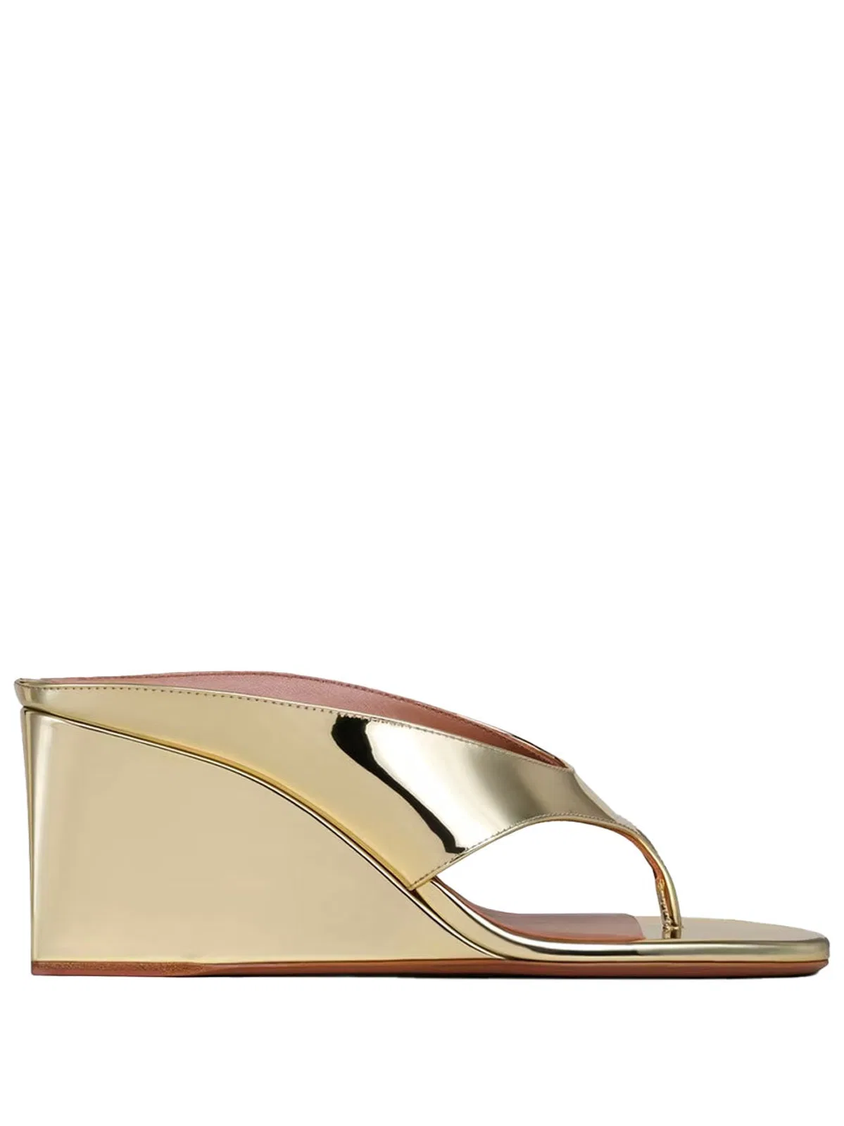 Alaïa Alaia Cube Thong Mule In Mirror Fabric