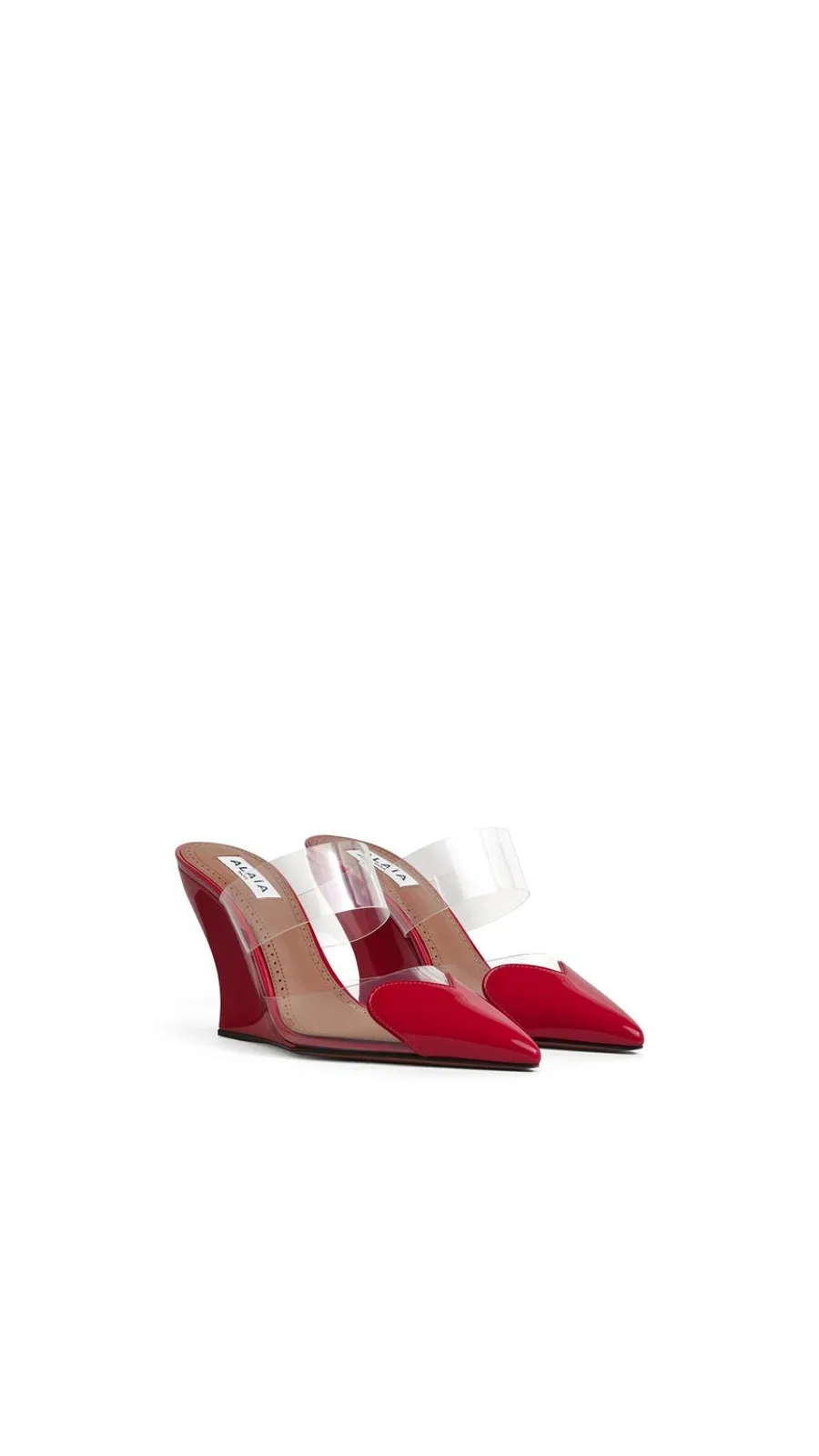 Alaïa Alaia Red Heart Wedge Mules