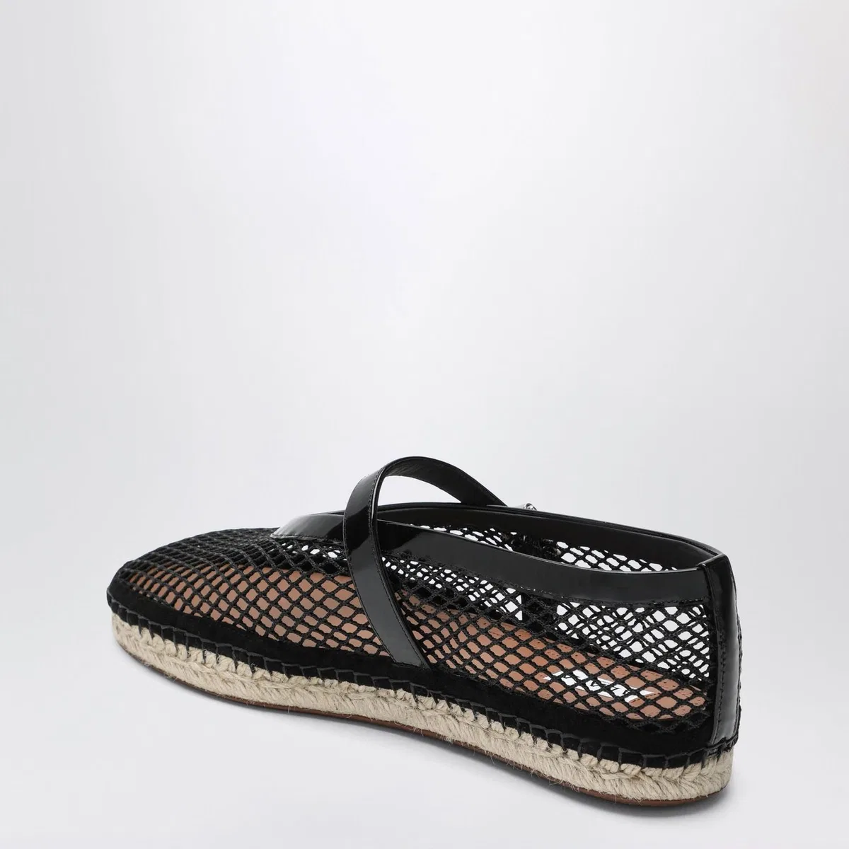 Alaïa Alaia Mesh And Patent Leather Espadrille
