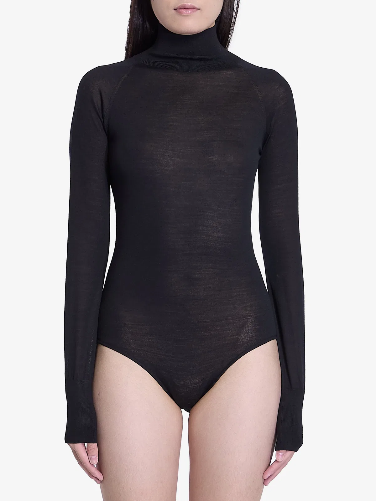 Alaïa Alaia Bodysuit By Alaïa In Fine Wool