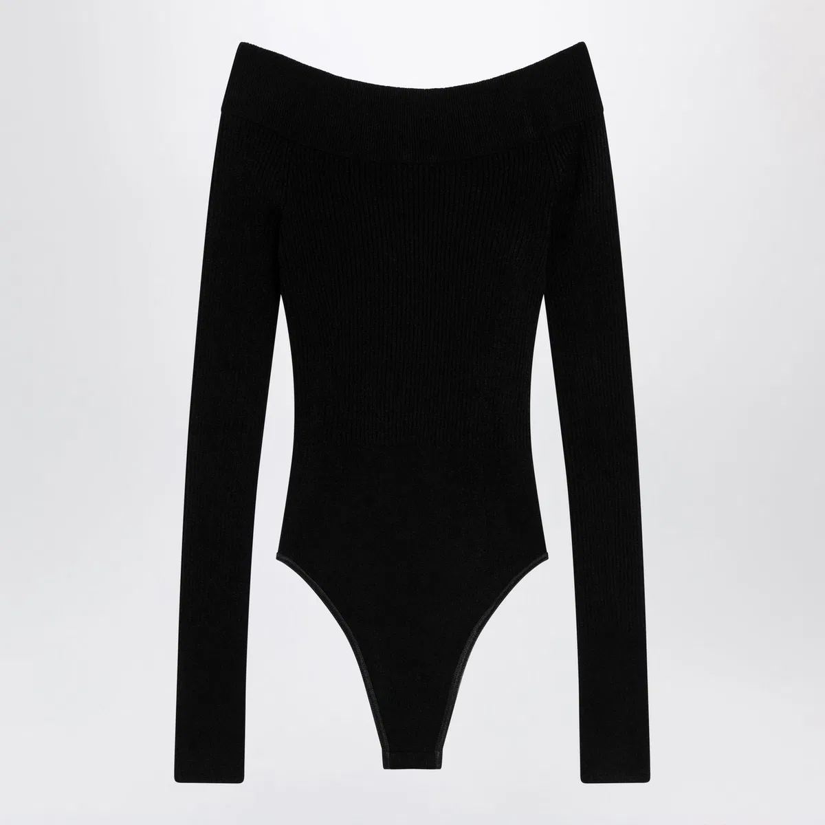 Alaïa Alaia Shaping Ribbed Knit Offshoulder Bo