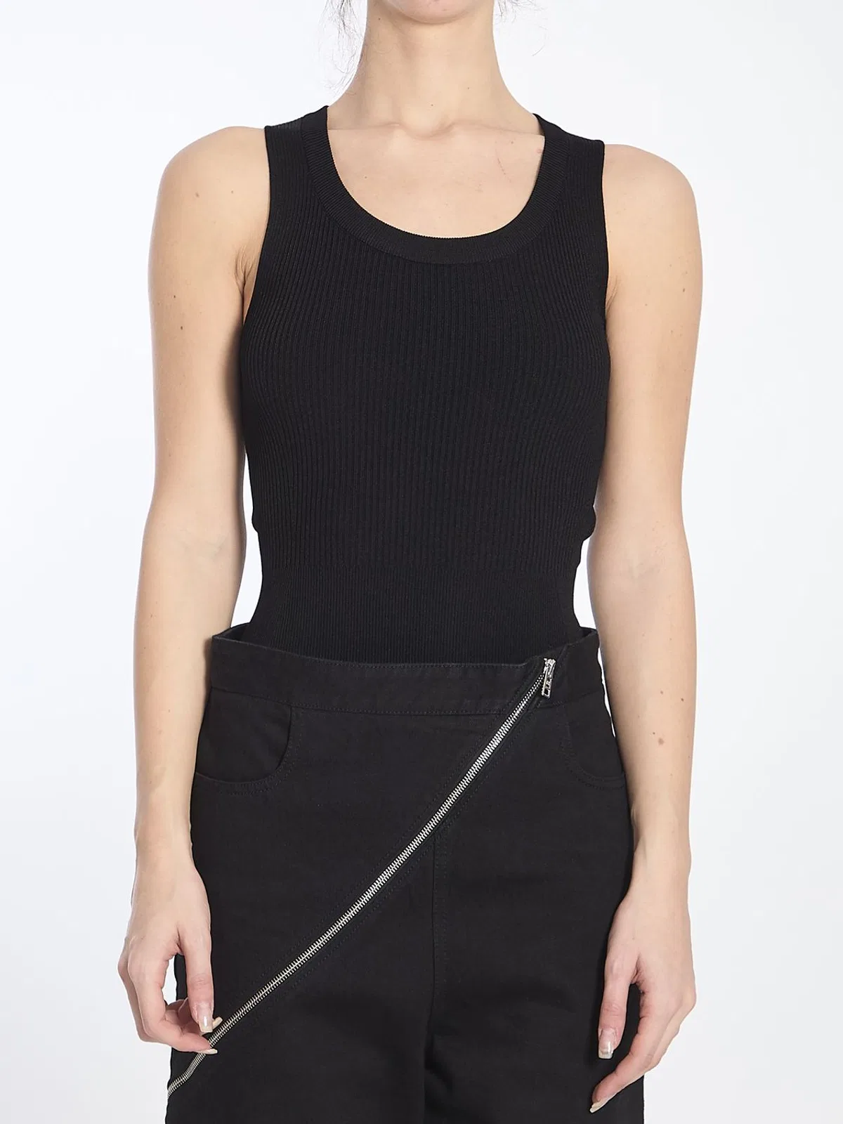 Alaïa Alaia Sleeveless Ribbed Knit Bodysuit