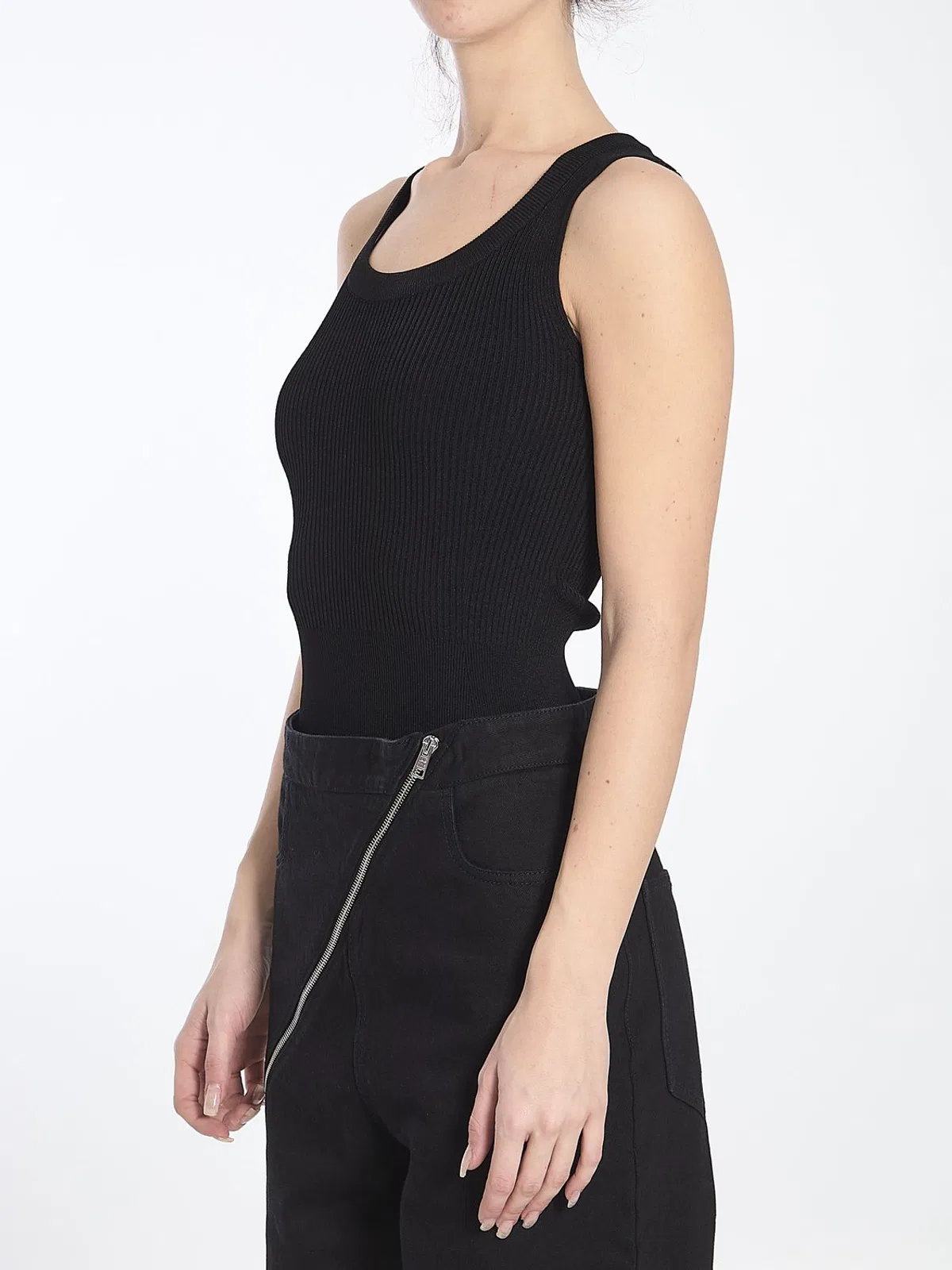 Alaïa Alaia Sleeveless Ribbed Knit Bodysuit
