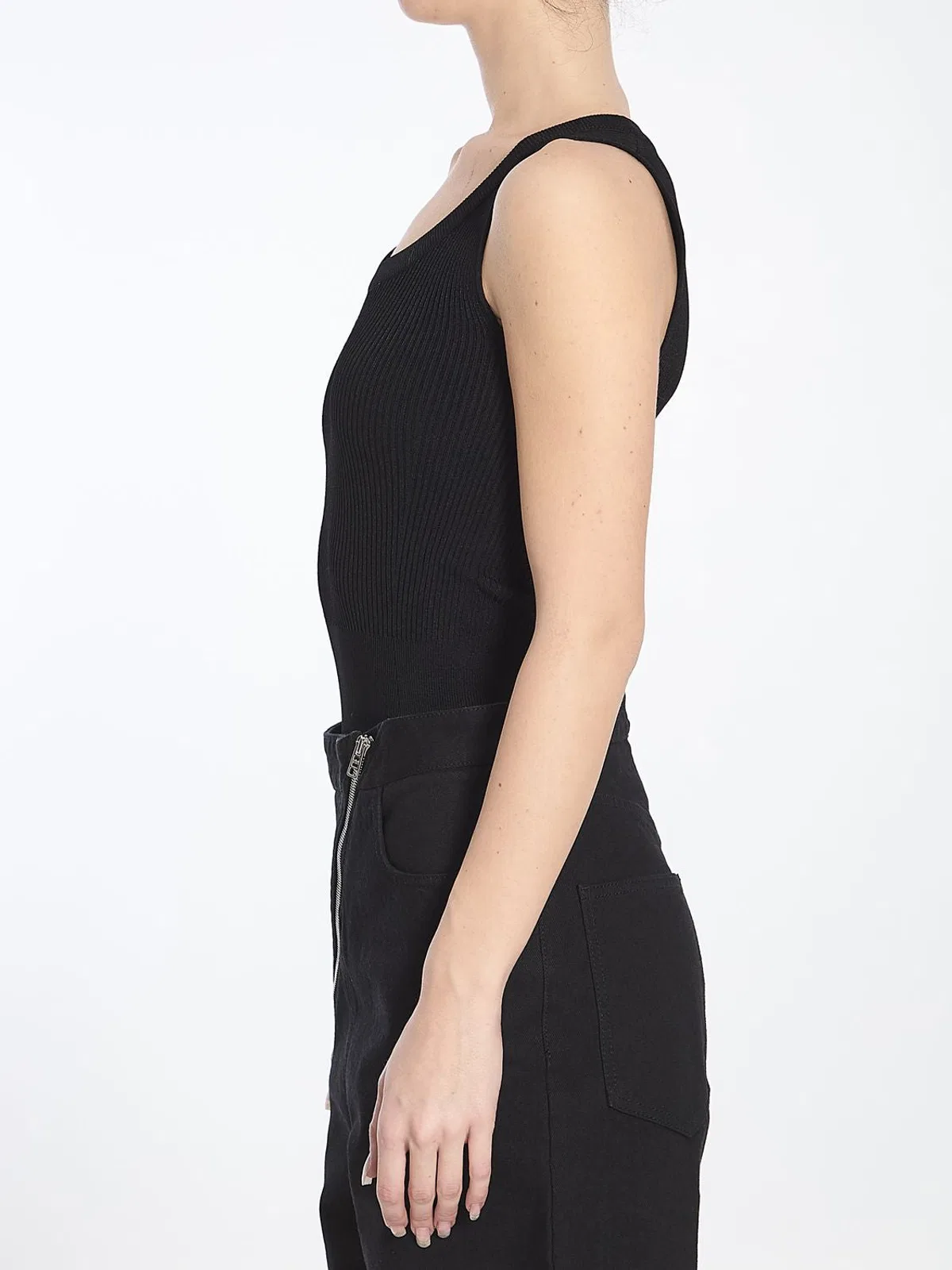 Alaïa Alaia Sleeveless Ribbed Knit Bodysuit