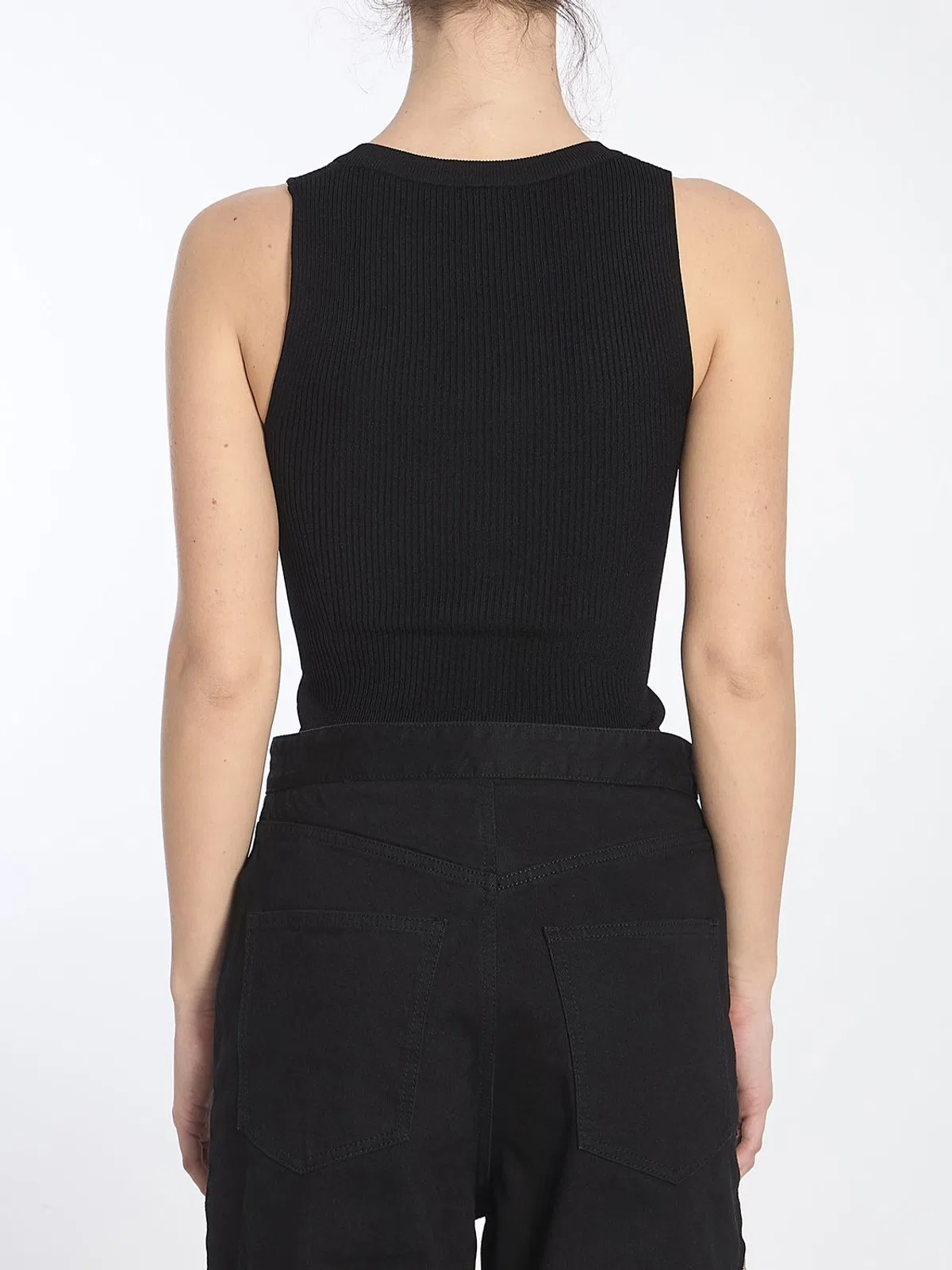 Alaïa Alaia Sleeveless Ribbed Knit Bodysuit