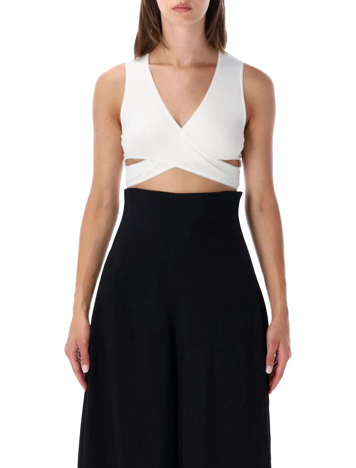 Alaïa Alaia Alaïa Ribbed Wrap Top