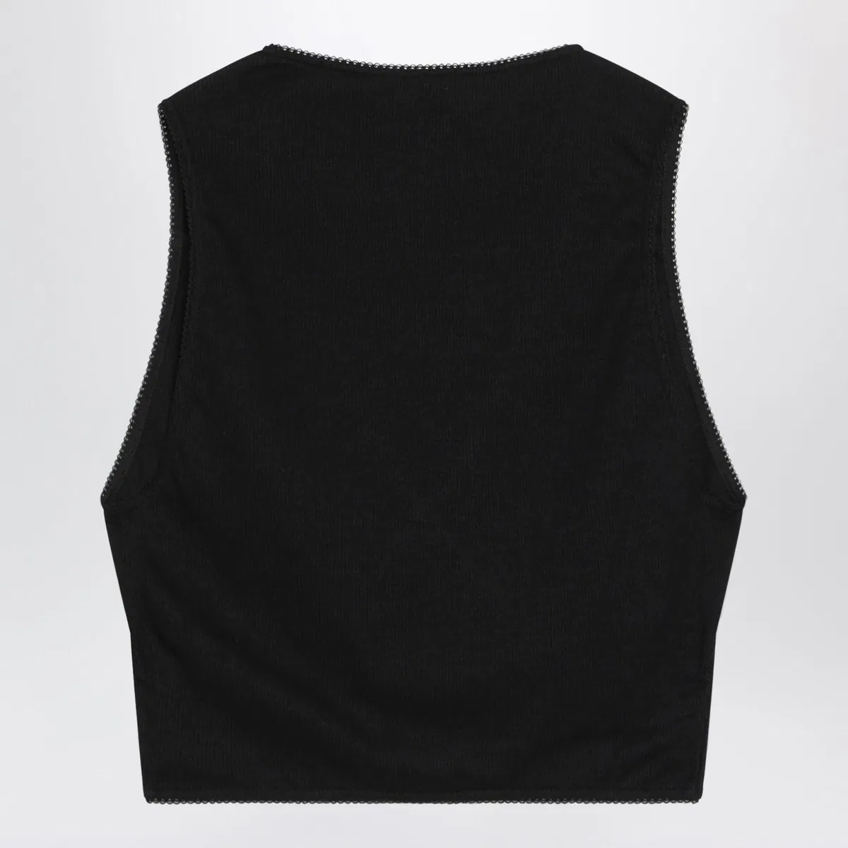 Alaïa Alaia Black Cottonblend Wrap Top