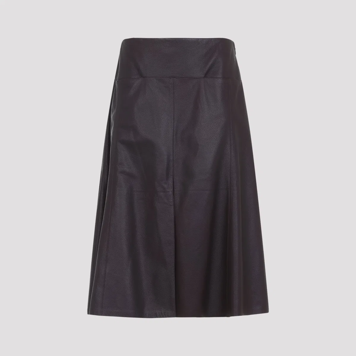 Alaïa Alaia Purple Slit Lamb Leather Midi Skir