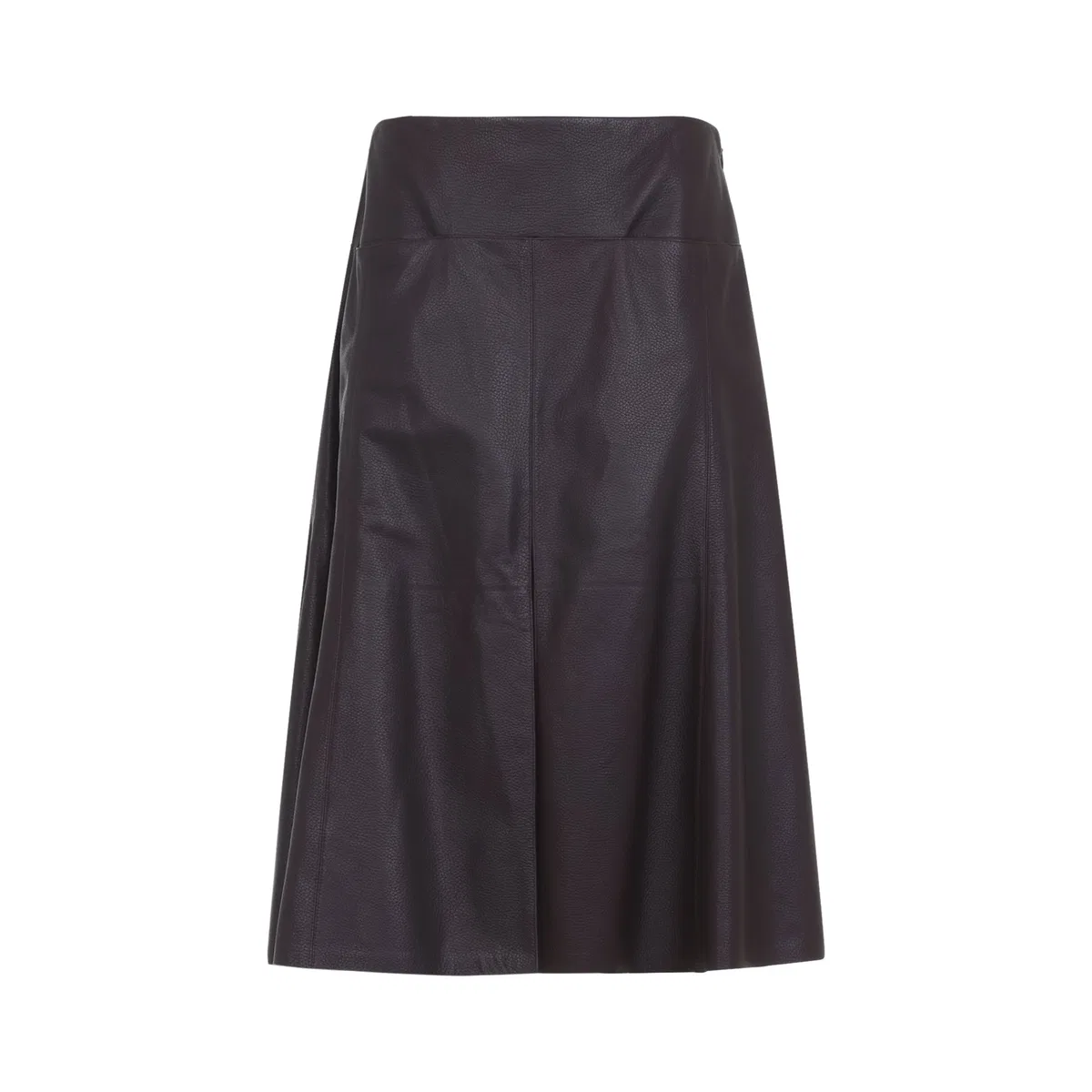 Alaïa Alaia Purple Slit Lamb Leather Midi Skir