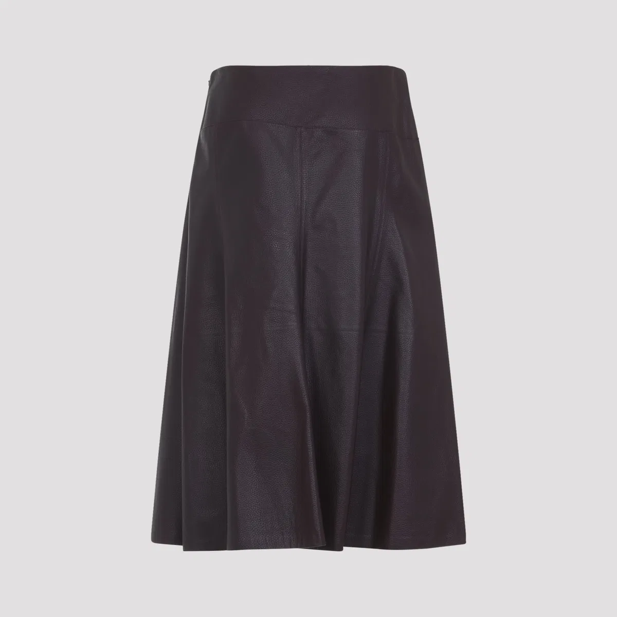 Alaïa Alaia Purple Slit Lamb Leather Midi Skir
