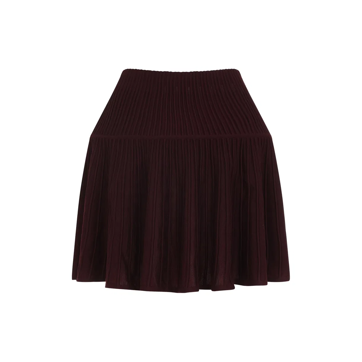Alaïa Alaia Burgundy Crinoline Wool Mini Skirt