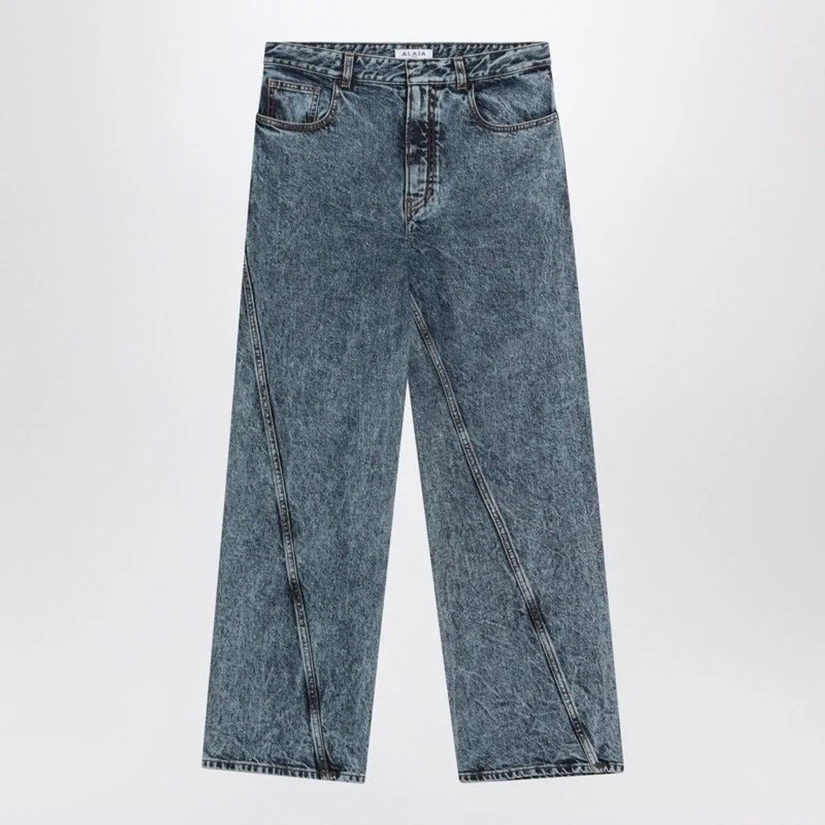 Alaïa Alaia Twisted Stonewashed Denim Jeans