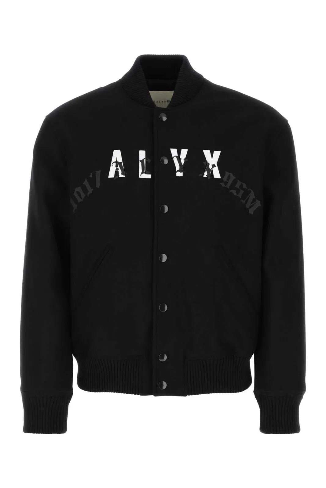 1017 Alyx 9SM Black Wool Blend Bomber Jacket