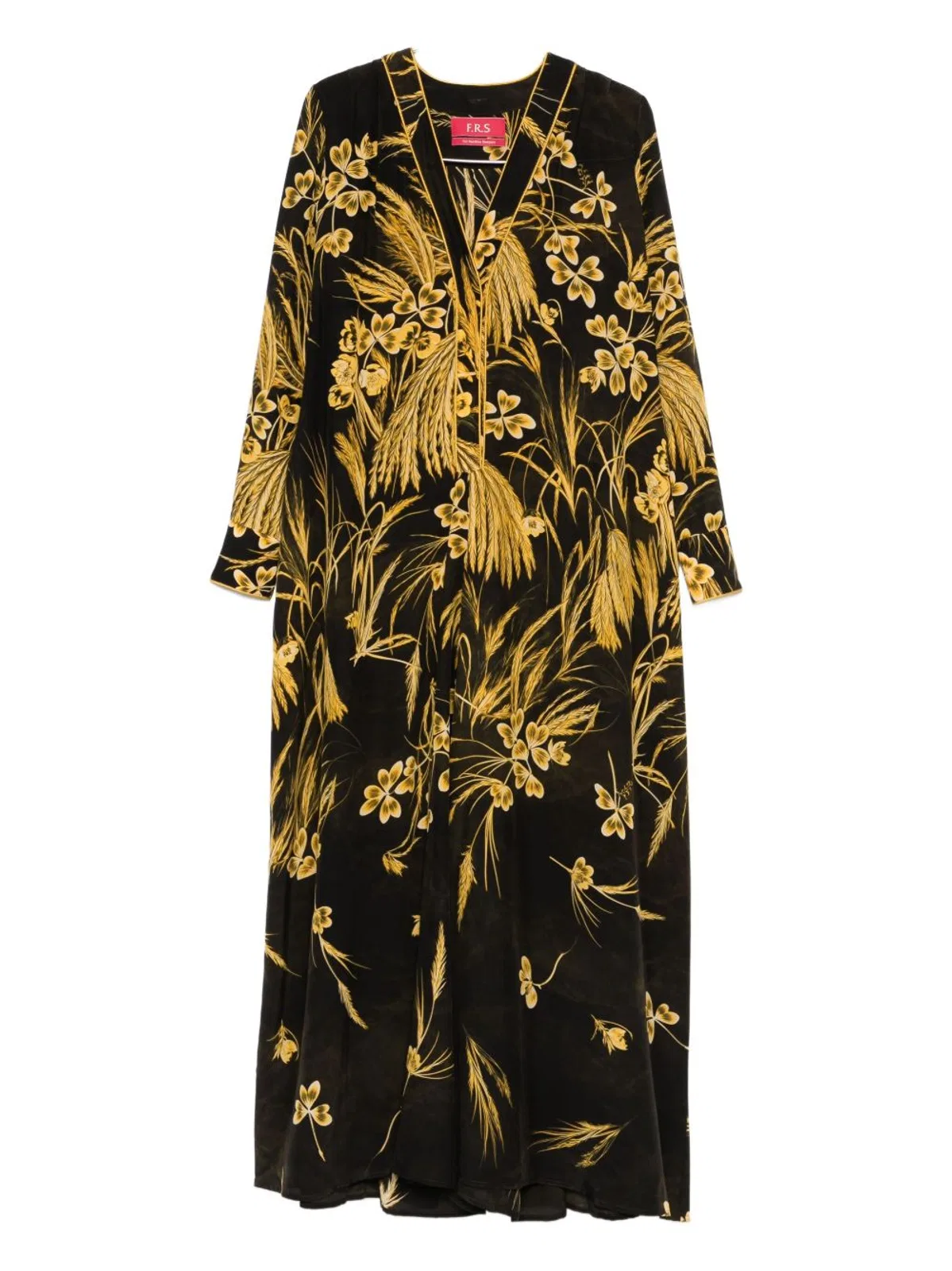 F.R.S For Restless Sleepers Silk Blend Printed Maxi Dress