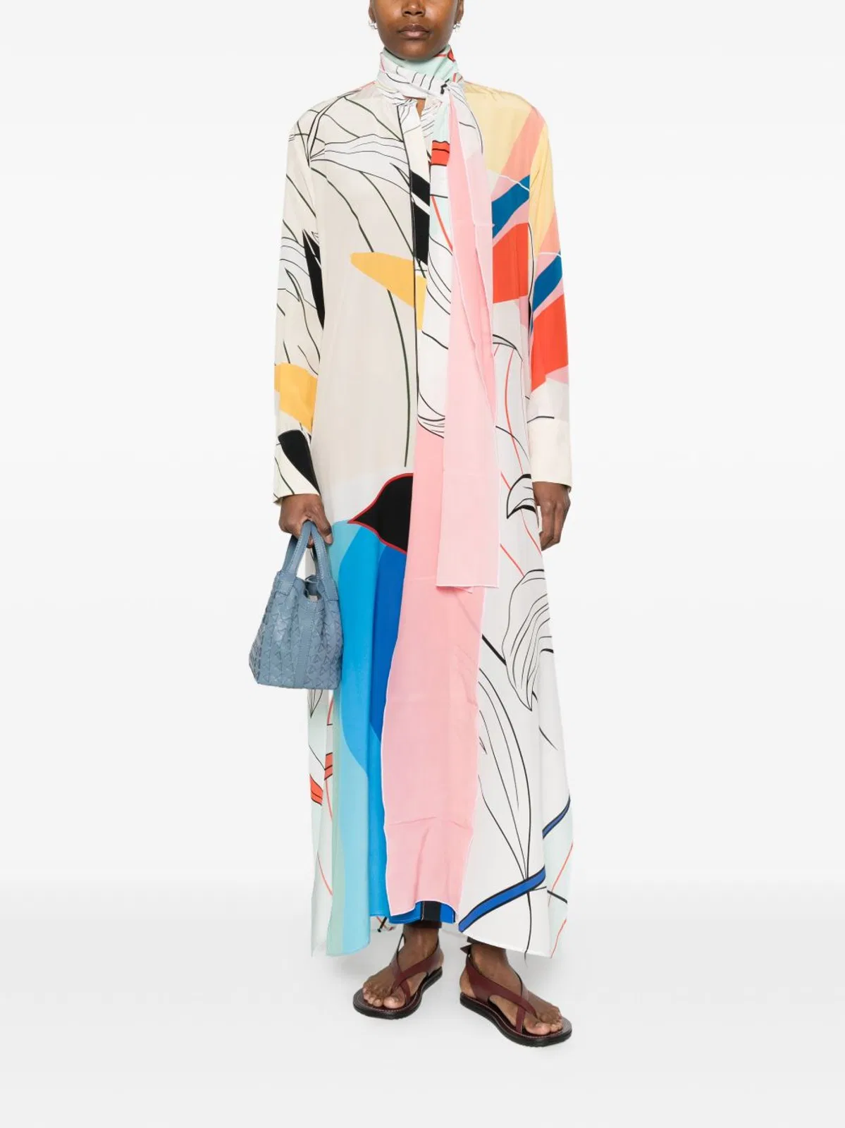 F.R.S For Restless Sleepers Printed Silk Dress