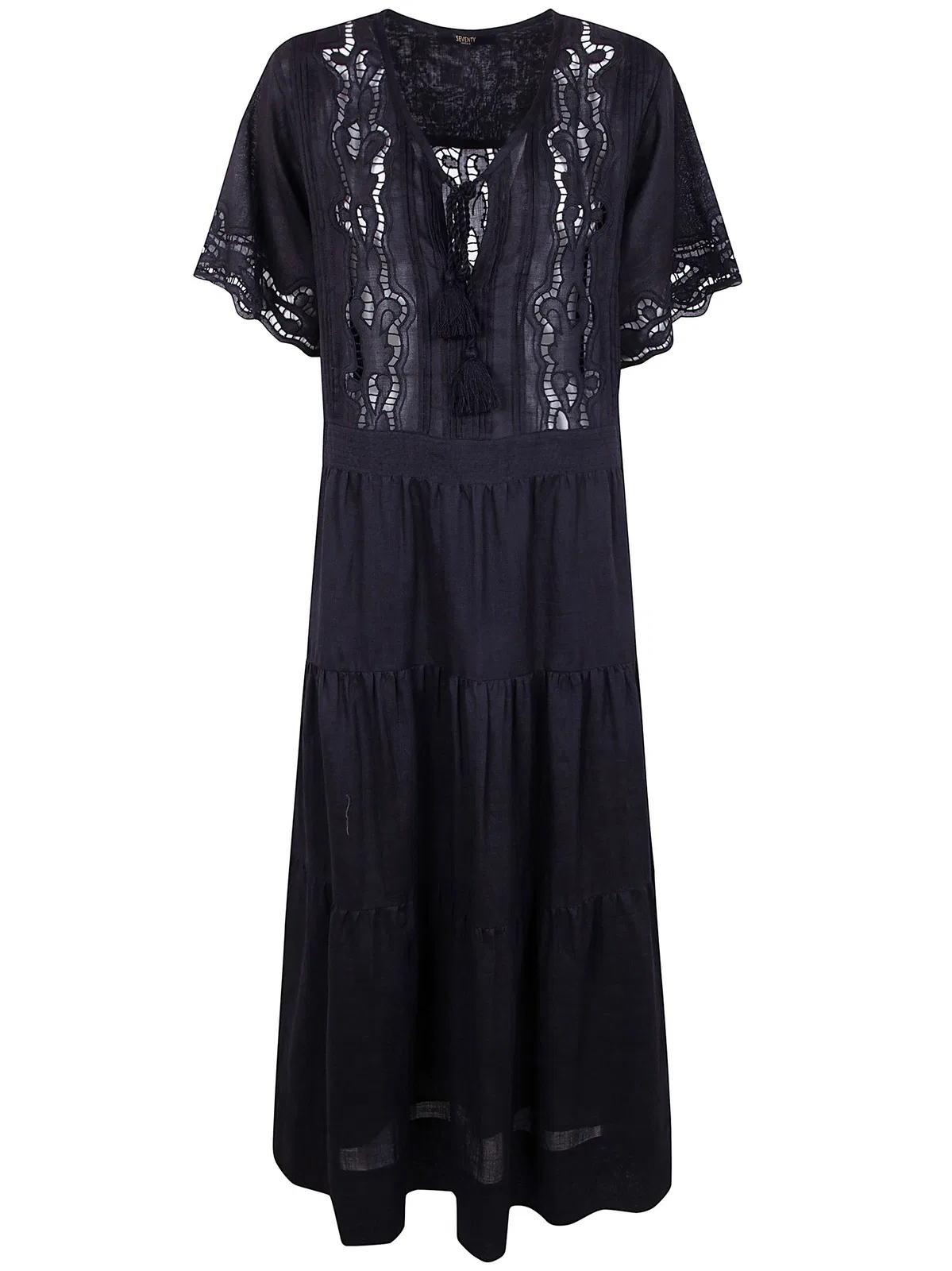 Seventy Ramie Embroidered Dress