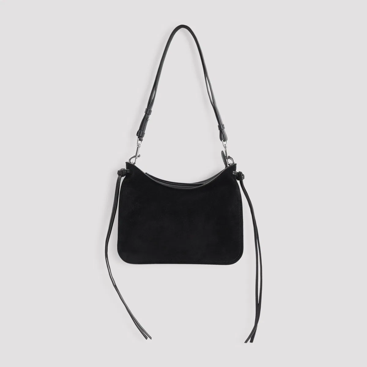 Phoebe Philo Black Silver Gig Small Suede Leather Sho