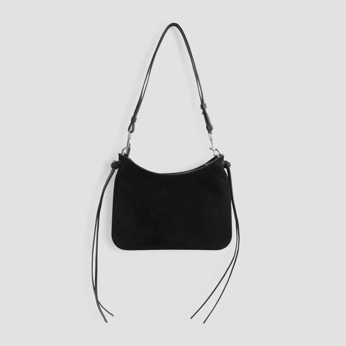 Phoebe Philo Black Silver Gig Small Suede Leather Sho