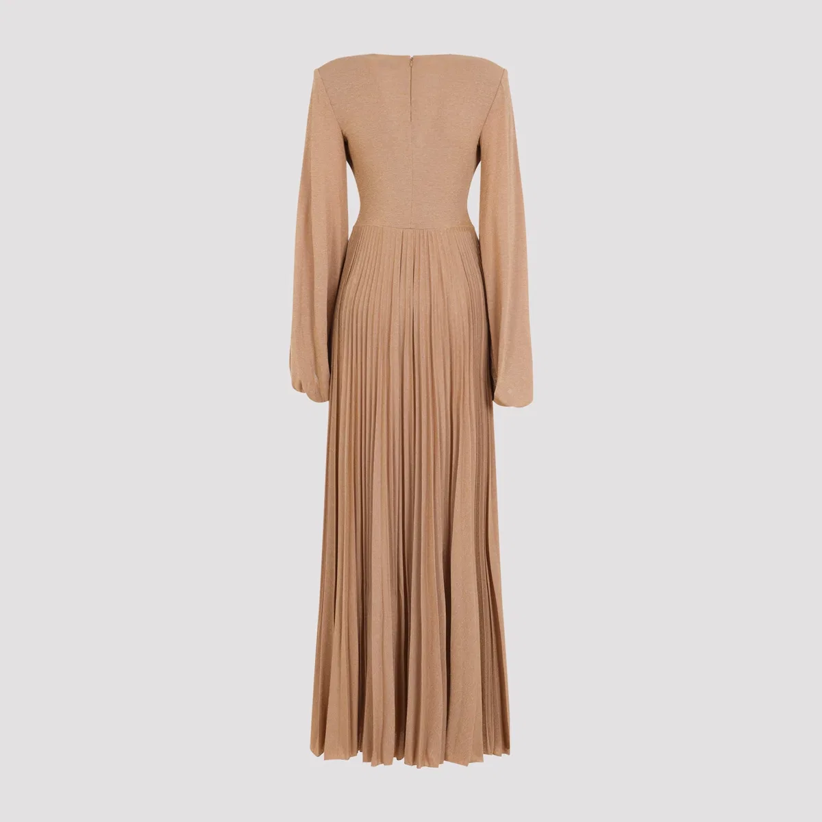 Elisabetta Franchi Suede Long Jersey Lurex Dress