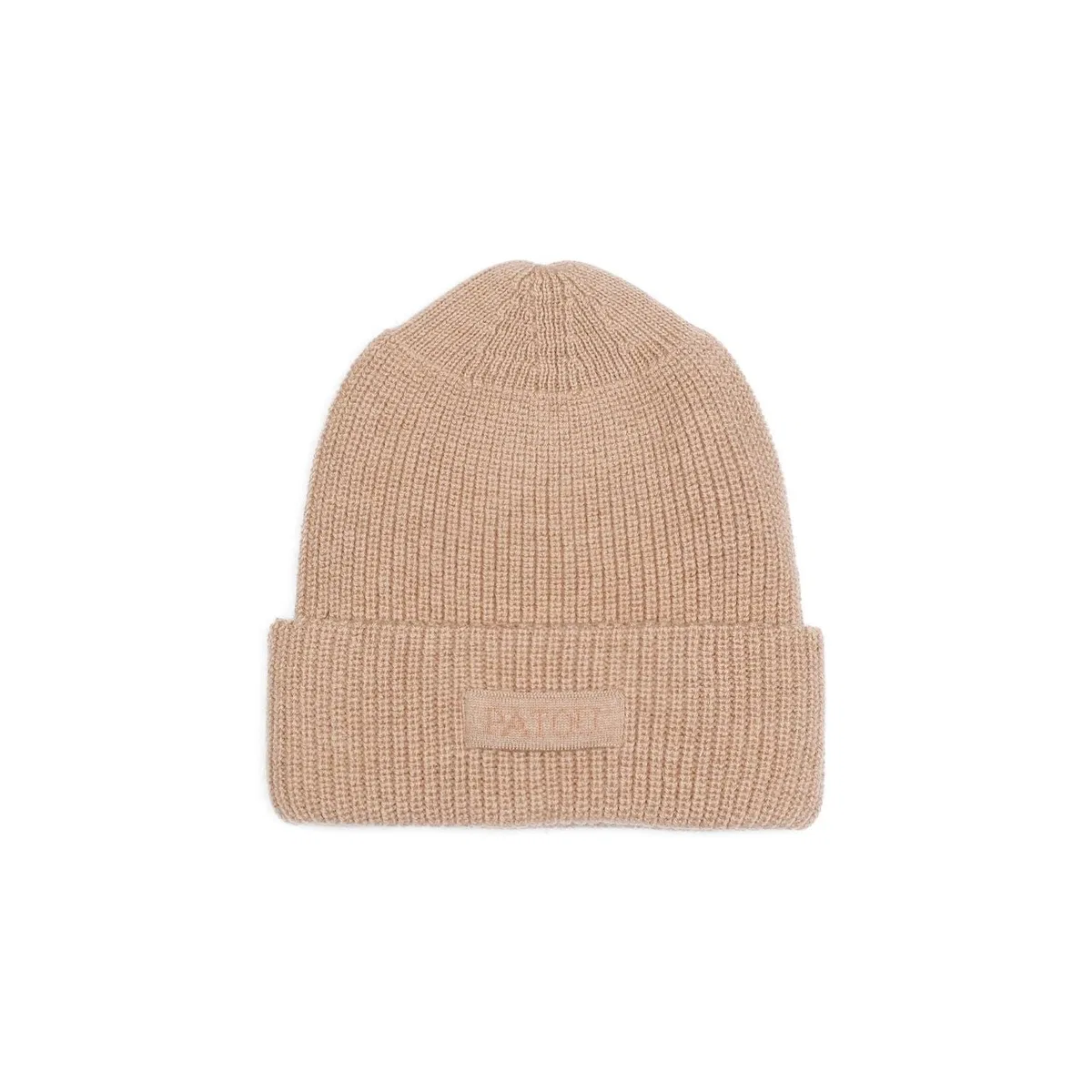 Patou Knitted Ribbed Beanie Hat