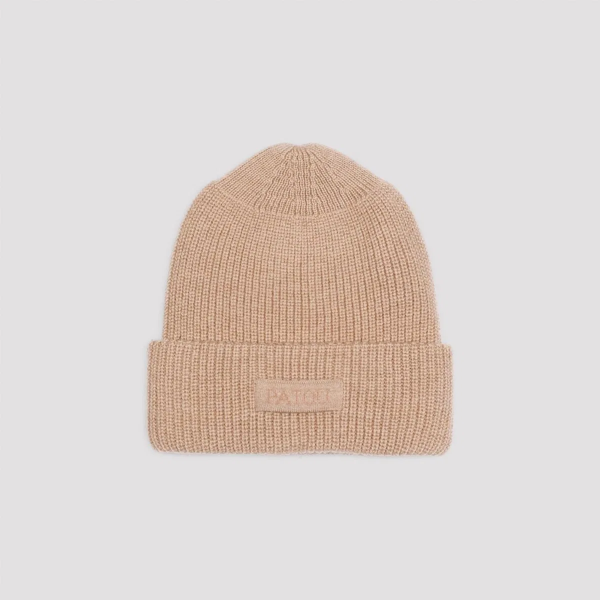 Patou Knitted Ribbed Beanie Hat