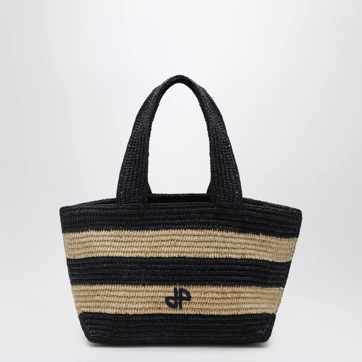Patou Trapeze Pm Shopping Bag In Raffia