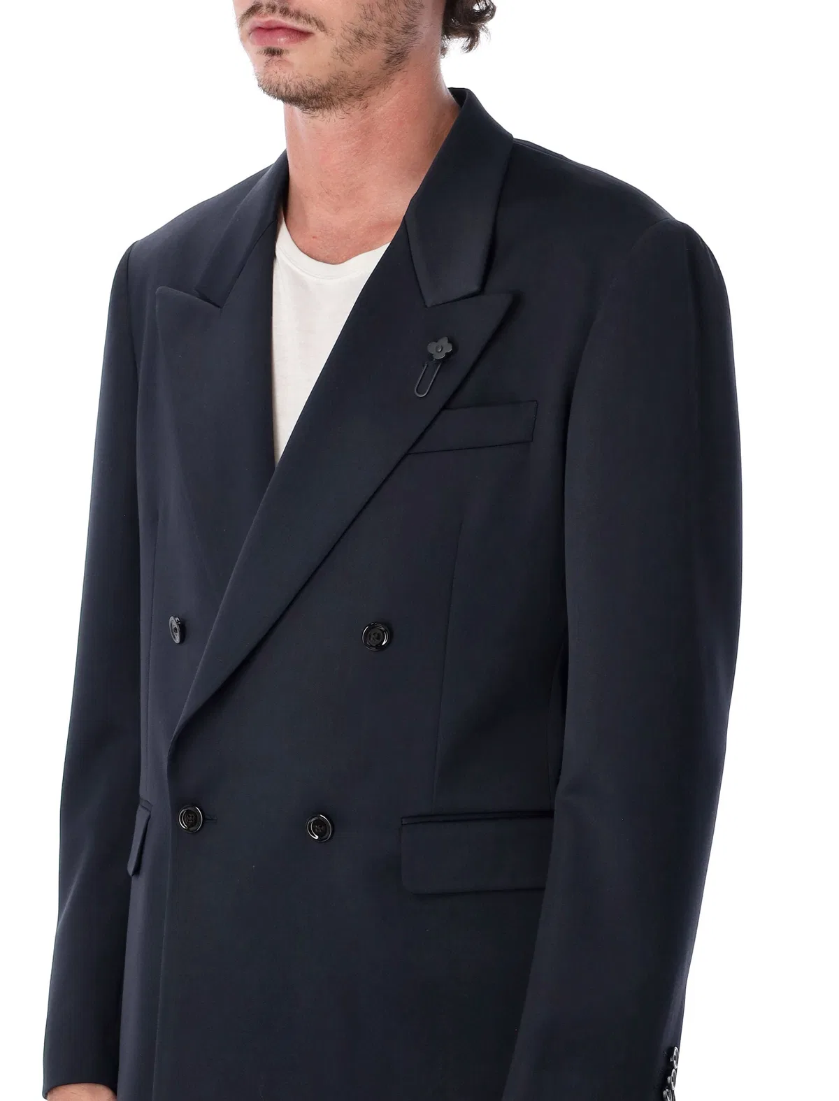 Lardini Double-Breasted Wool Suit